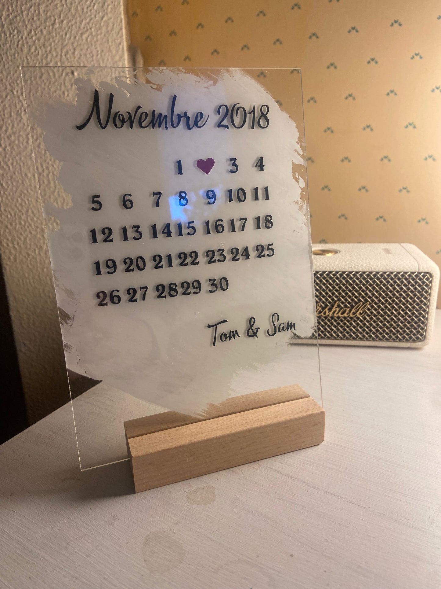 Plaque calendrier