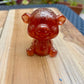 Figurine cochon rouge et paillettes doré