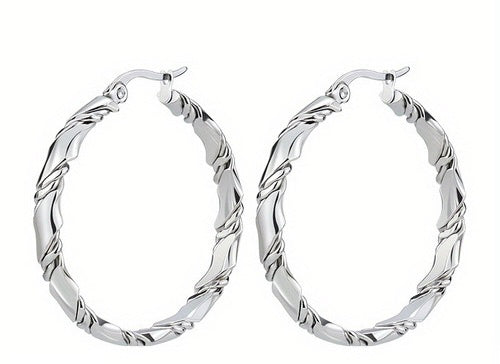 Créoles torsadées 3.5cm de diamètre
