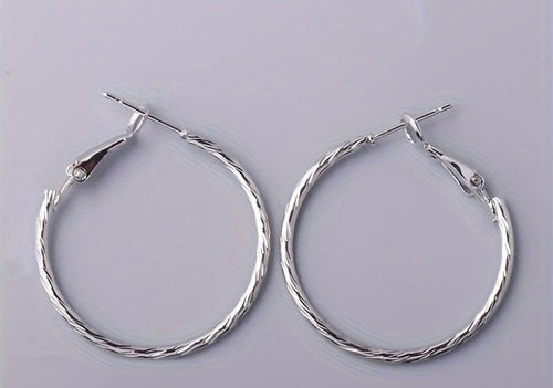 Créoles torsadées 3cm de diamètre