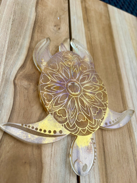 Dessous de verre tortue mandala