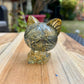 Figurine chat bleu et or