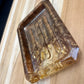 Porte savon marron et feuilles d’or